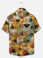 Tall Men's Tailgate Football Short Sleeve Shirt Eleven Oasis