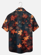 Men's Fall Maple Leaves Short Sleeve Shirt Eleven Oasis