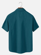 Men's Basic 50s Style Bowling Short Sleeve Shirt ElevenOasis
