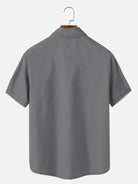 Tall Men's Red Pinstripe Panel Short Sleeve Shirt Eleven Oasis