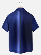 Tall Men's Everyday Purple Gradient Stripes Short Sleeve Shirt ElevenOasis