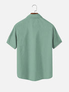 Tall Men's Retro Stripe Customizable Bowling Short Sleeve Shirt Eleven Oasis