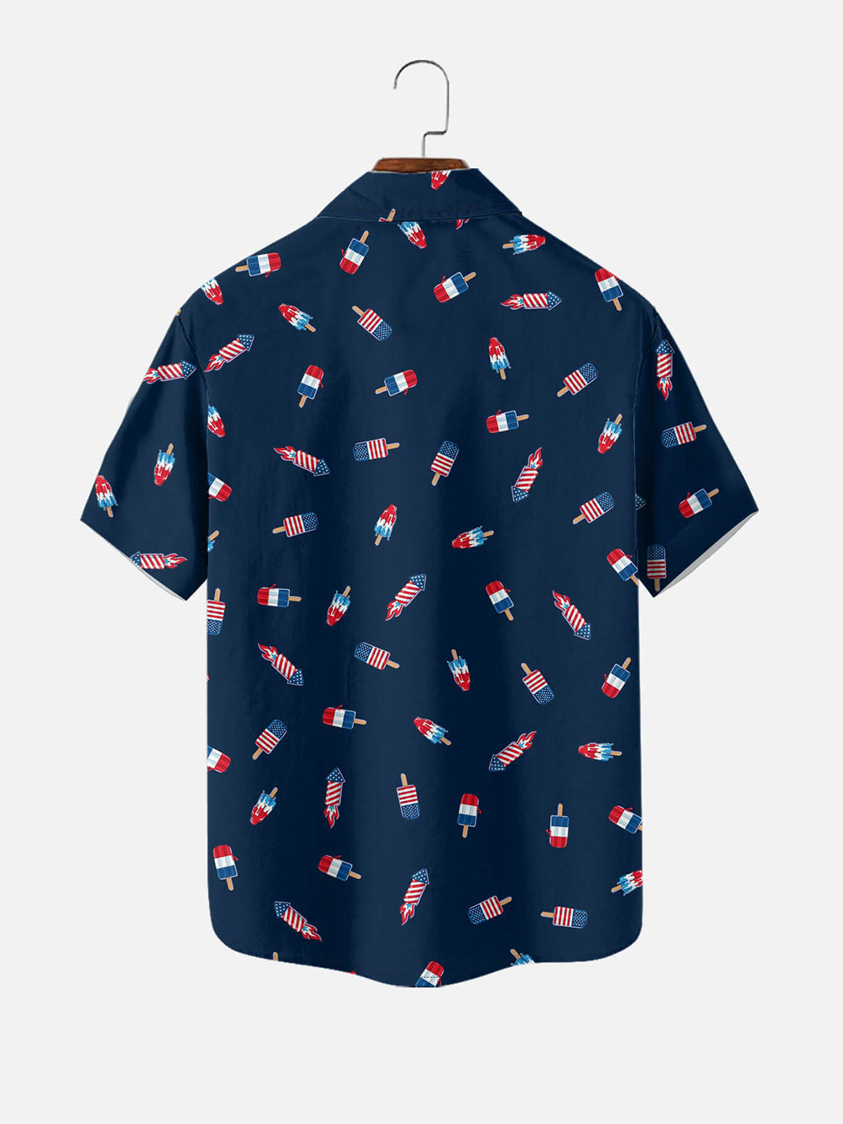 Tall Men's Patriotic Popsicle Short Sleeve Shirt Eleven Oasis