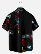 Tall Men's IT Pennywise Collage Halloween Short Sleeve Shirt Eleven Oasis