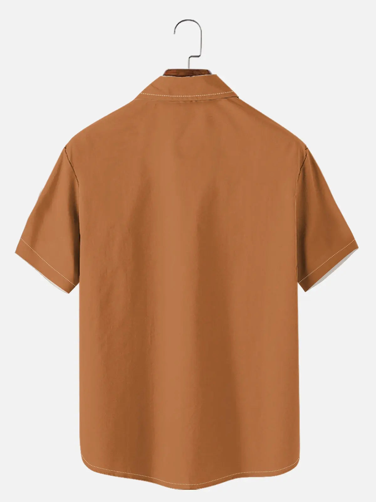 Men's Basic 50s Style Bowling Short Sleeve Shirt ElevenOasis
