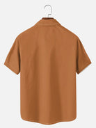 Men's Basic 50s Style Bowling Short Sleeve Shirt ElevenOasis