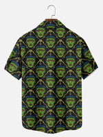 Tall Men's Frankenstein Print Short Sleeve Shirt Eleven Oasis