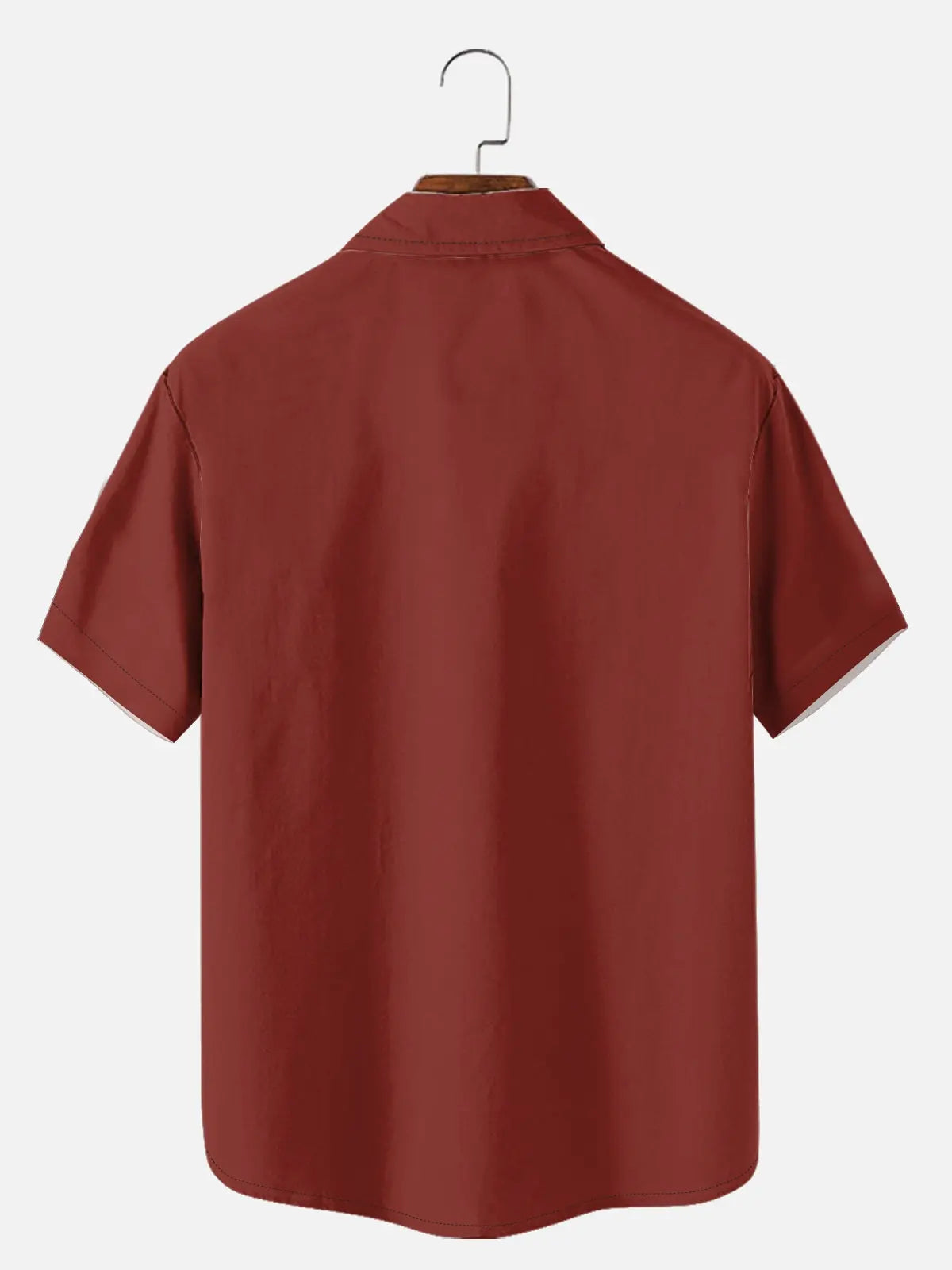 Men's Basic 50s Style Bowling Short Sleeve Shirt ElevenOasis
