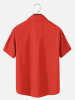 Men's Retro Santa Says Ho Christmas Short Sleeve Shirt Eleven Oasis