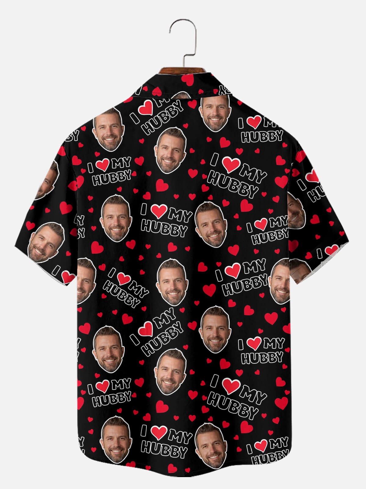 Custom Face Love Short Sleeve Shirt - I Heart My Wife / I Heart My Hubby (Sold individually) Eleven Oasis