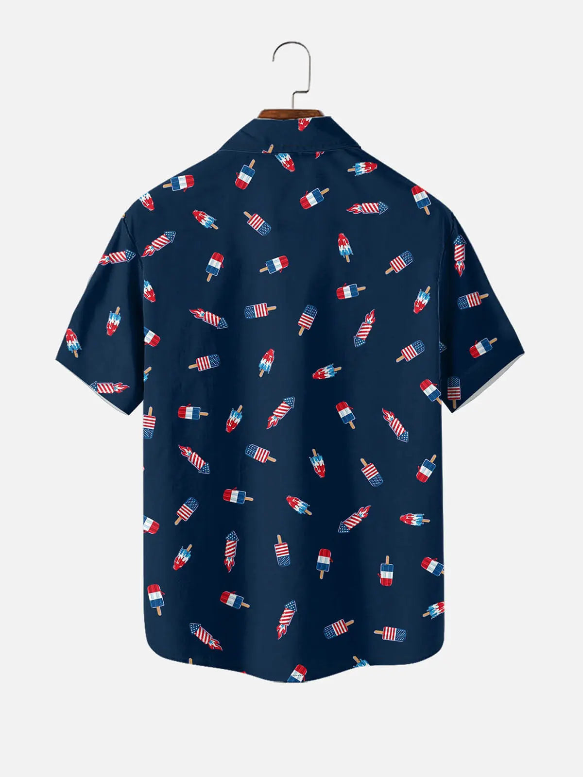 Men's Patriotic Popsicle Short Sleeve Shirt ElevenOasis