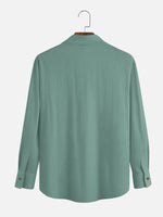 Men's Striped Everyday with Toucan in a Cocktail Glass Long Sleeve Shirt Eleven Oasis