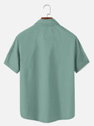 Men's Striped Everyday with Toucan in a Cocktail Glass Short Sleeve Casual Shirt ElevenOasis