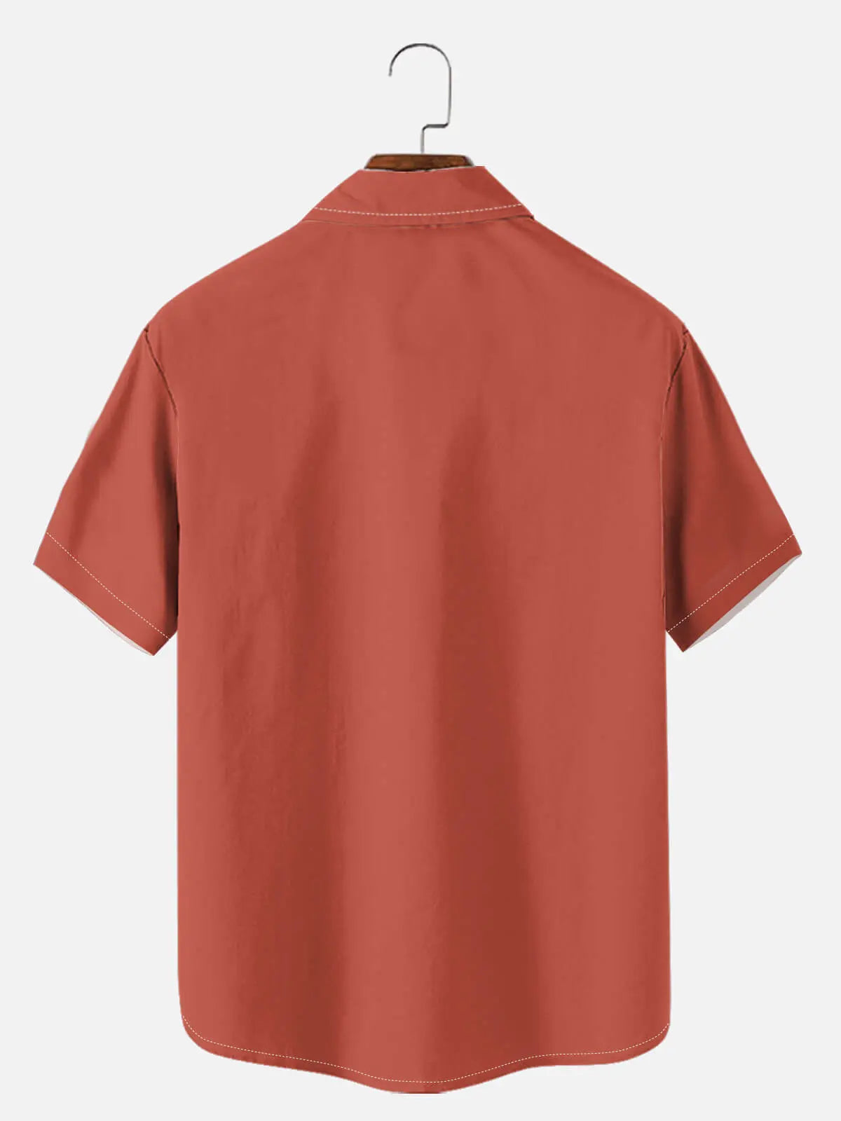 Tall Men's Fall Maple Branch Panel Short Sleeve Shirt Eleven Oasis