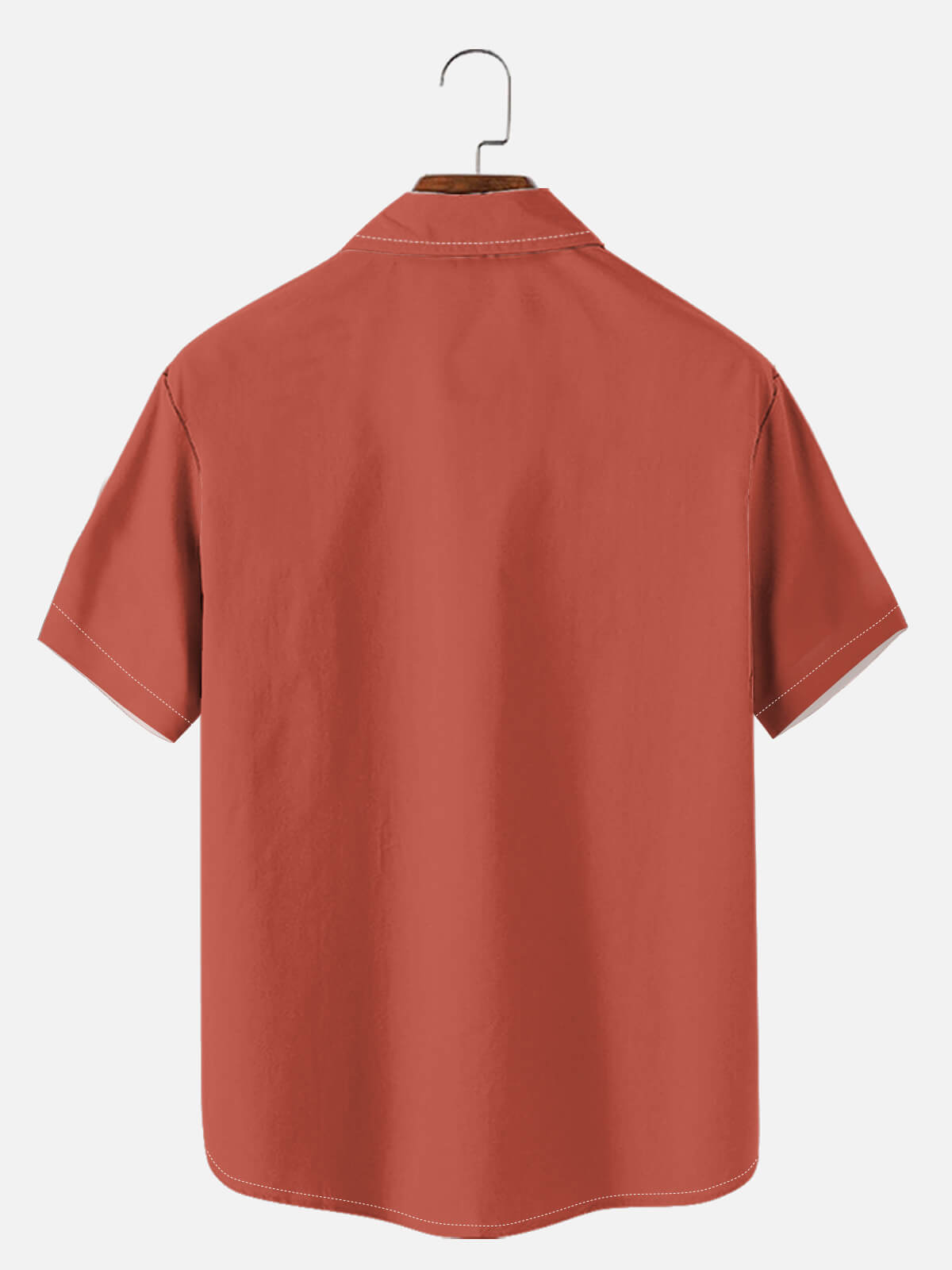 Tall Men's Fall Maple Branch Panel Short Sleeve Shirt Eleven Oasis
