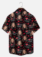 Custom Face Love Short Sleeve Shirt - I Heart My Wife / I Heart My Hubby (Sold individually) Eleven Oasis