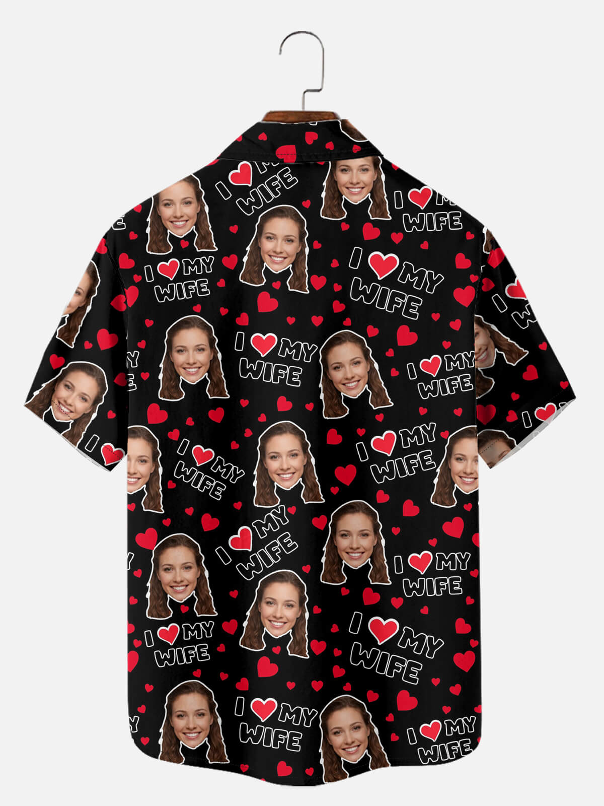 Custom Face Love Short Sleeve Shirt - I Heart My Wife / I Heart My Hubby (Sold individually) Eleven Oasis