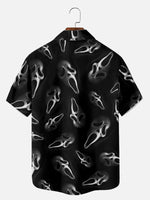 Men's Ghost Face All-Over Print Short Sleeve Shirt Eleven Oasis