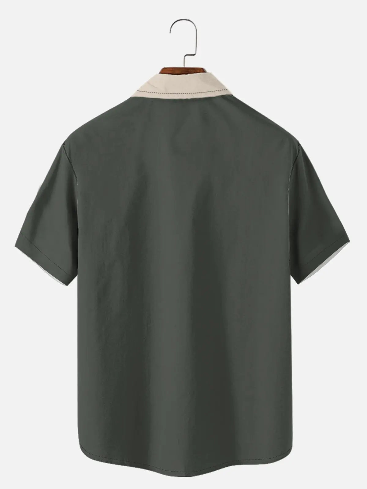 Men's Color-block Striped Casual Breathable Bowling Short Sleeve Shirt ElevenOasis