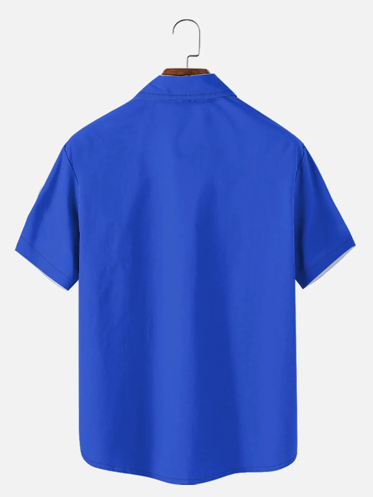 Tall Men's Blue Pinstripe Hot Rod Short Sleeve Shirt ElevenOasis