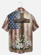 Men's American Faith Cross Short Sleeve Shirt Eleven Oasis