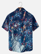 Tall Men's Liberty Fireworks Celebration Short Sleeve Shirt Eleven Oasis