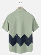 Men's Vintage Cartoon Zigzag Short Sleeve Shirt ElevenOasis