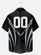 Tall Men's Custom American Football Stripe Short Sleeve Shirt Eleven Oasis