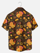 Men's Thanksgiving Turkey All Over Print Short Sleeve Shirt ElevenOasis