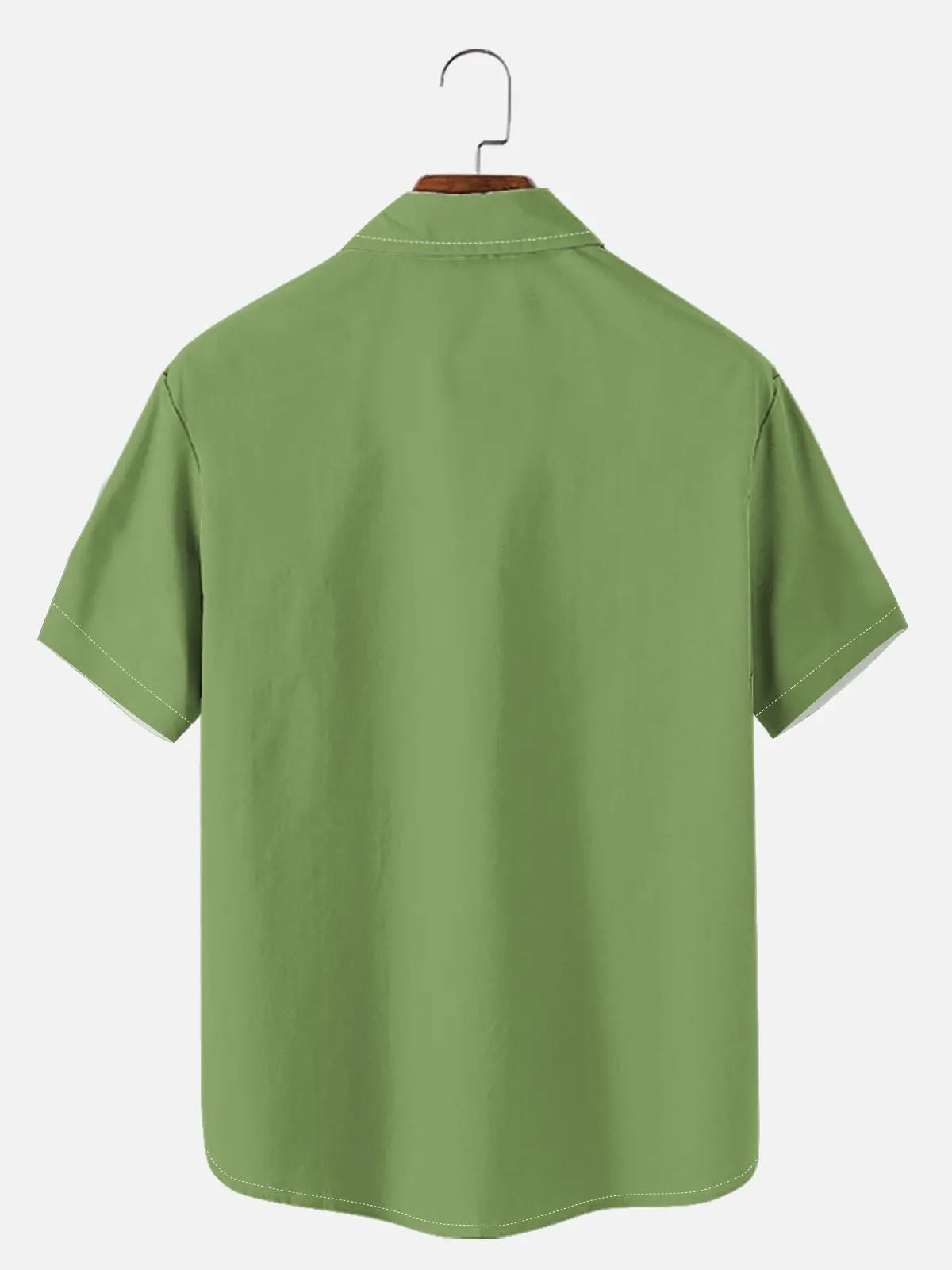 Men's Atomic Olive Starburst Bowling Short Sleeve Shirt ElevenOasis