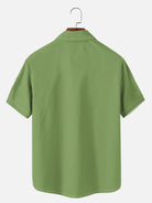 Men's Atomic Olive Starburst Bowling Short Sleeve Shirt ElevenOasis