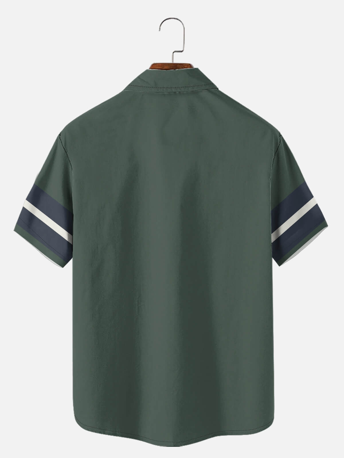 Men¡¯s Classic Pinstripe Bowling Short Sleeve Shirt Eleven Oasis