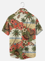 Men's Tropical Retro Football Short Sleeve Shirt Eleven Oasis