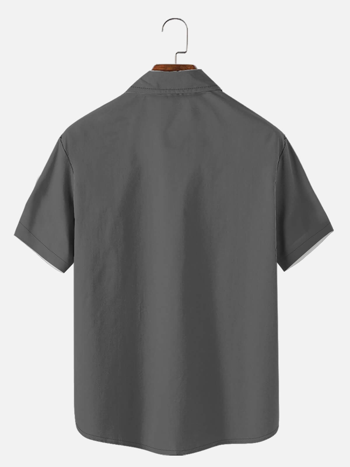 Men's Basic 50s Style Bowling Short Sleeve Shirt ElevenOasis
