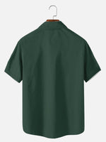 Tall Men’s Dash Stripe Bowling Short Sleeve Shirt Eleven Oasis