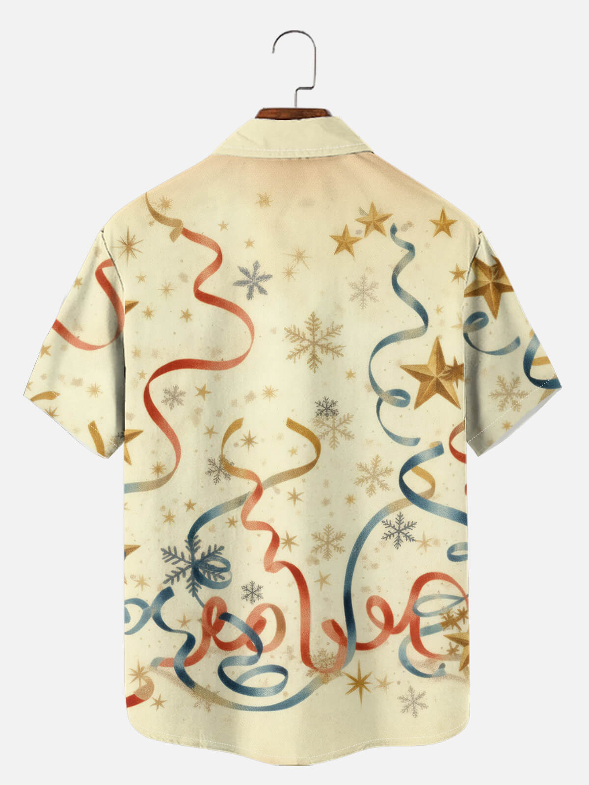 Tall Men's Vintage New Year Bottle Characters Short Sleeve Shirt Eleven Oasis