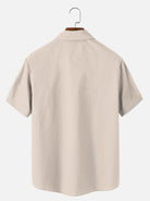 Men's Basic 50s Style Bowling Short Sleeve Shirt ElevenOasis