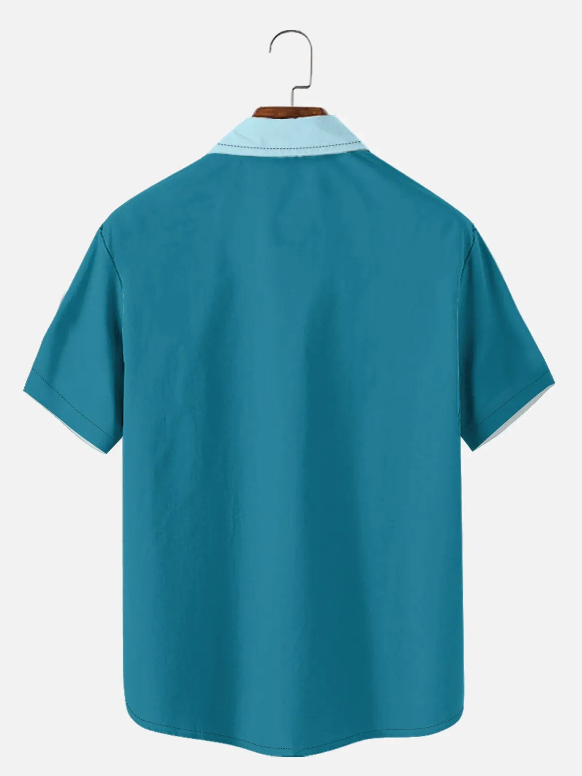 Men's Color-block Striped Casual Breathable Bowling Short Sleeve Shirt ElevenOasis