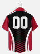 Men's Custom American Football Stripe Short Sleeve Shirt Eleven Oasis