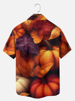 Men's Fall Harvest Pumpkins Short Sleeve Shirt Eleven Oasis