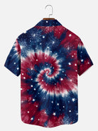 Tall Men's Fireworks Tie-Dye Short Sleeve Shirt Eleven Oasis