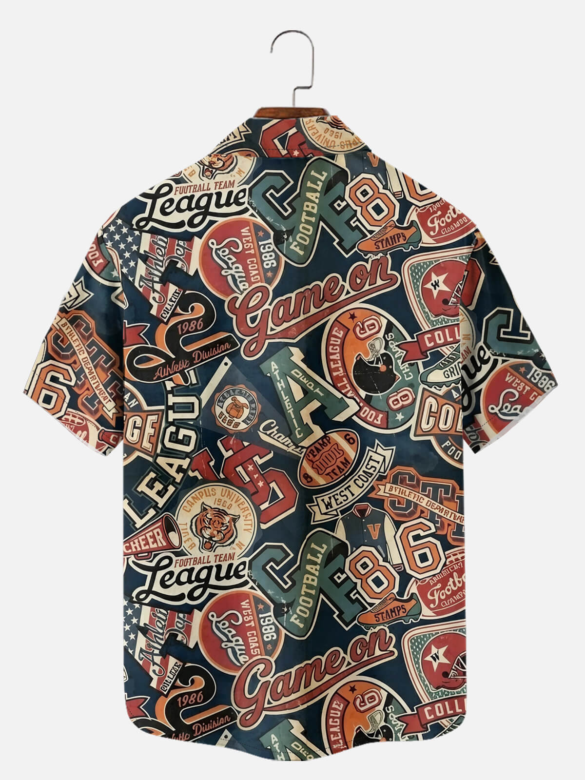 Tall Men's Vintage Football League Short Sleeve Shirt Eleven Oasis