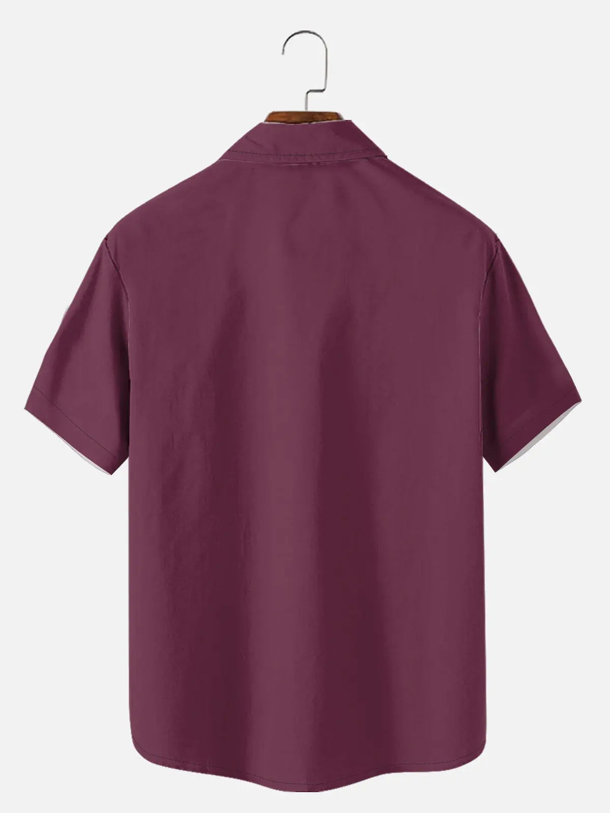 Tall Men's Casual Linen-Feel Printed Solid Color Button Short Sleeve Shirt ElevenOasis