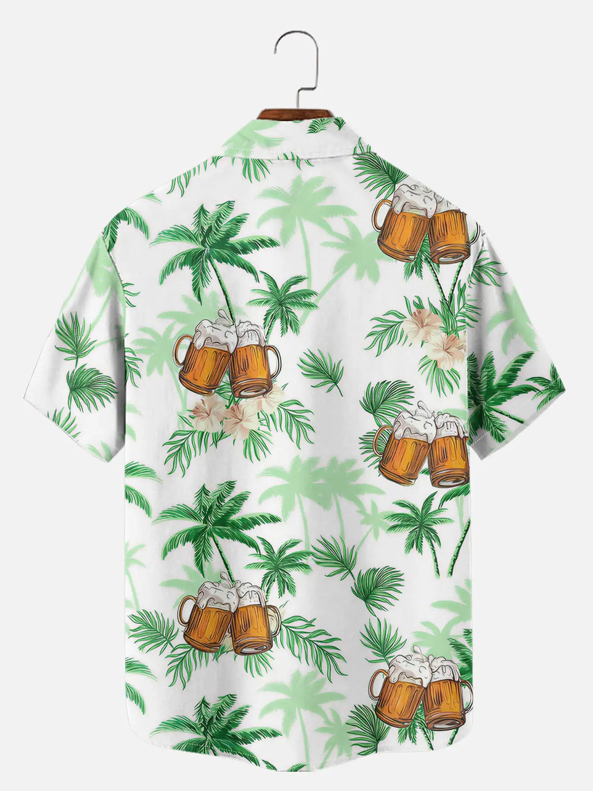 Tall Men's Tropical Beer Break Short Sleeve Shirt Eleven Oasis