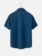 Men's Mount Fuji Pagoda Landscape Short Sleeve Shirt Eleven Oasis