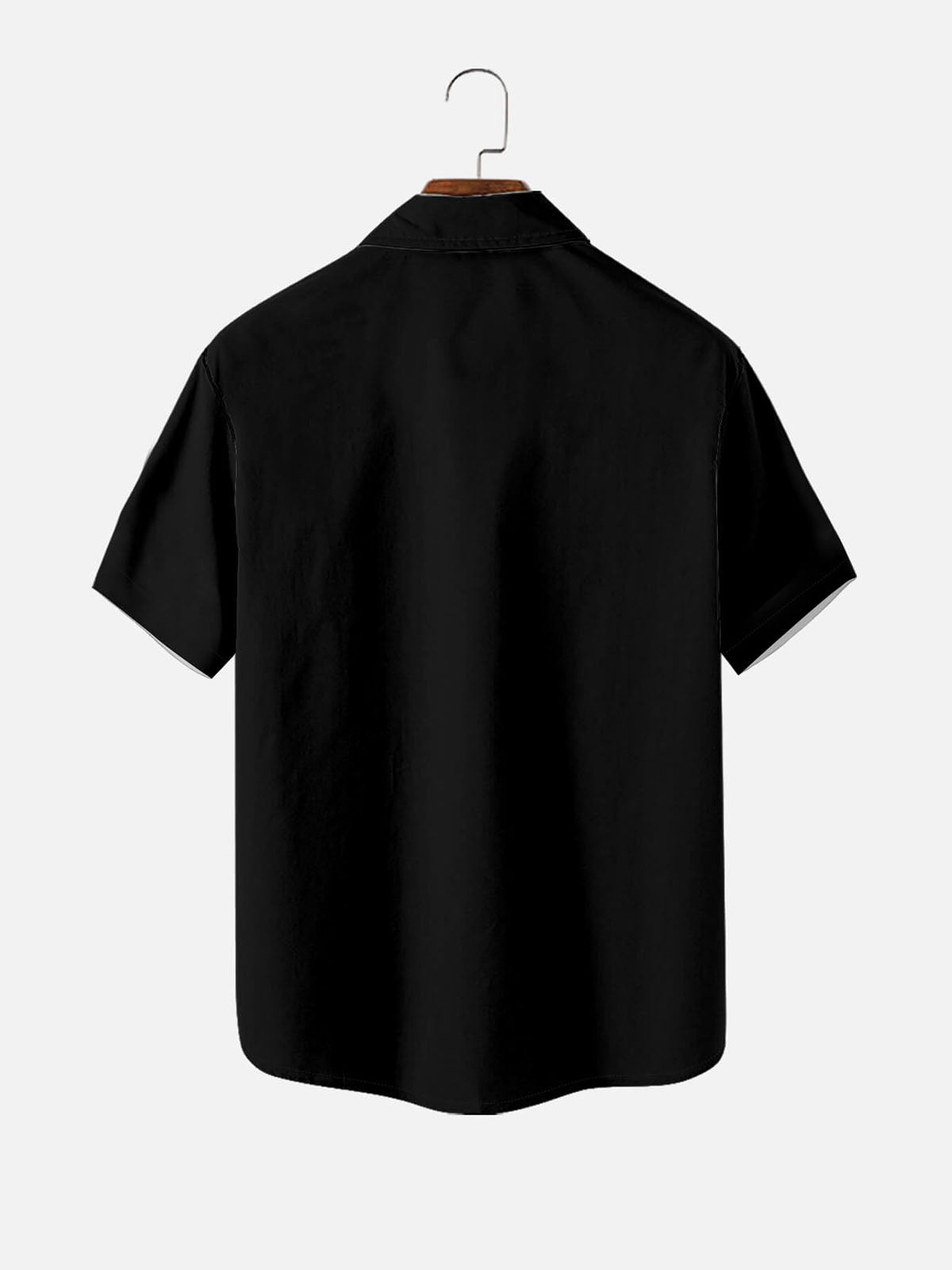 Tall Men's Retro Stripe Flamingo Shark Float Short Sleeve Shirt Eleven Oasis