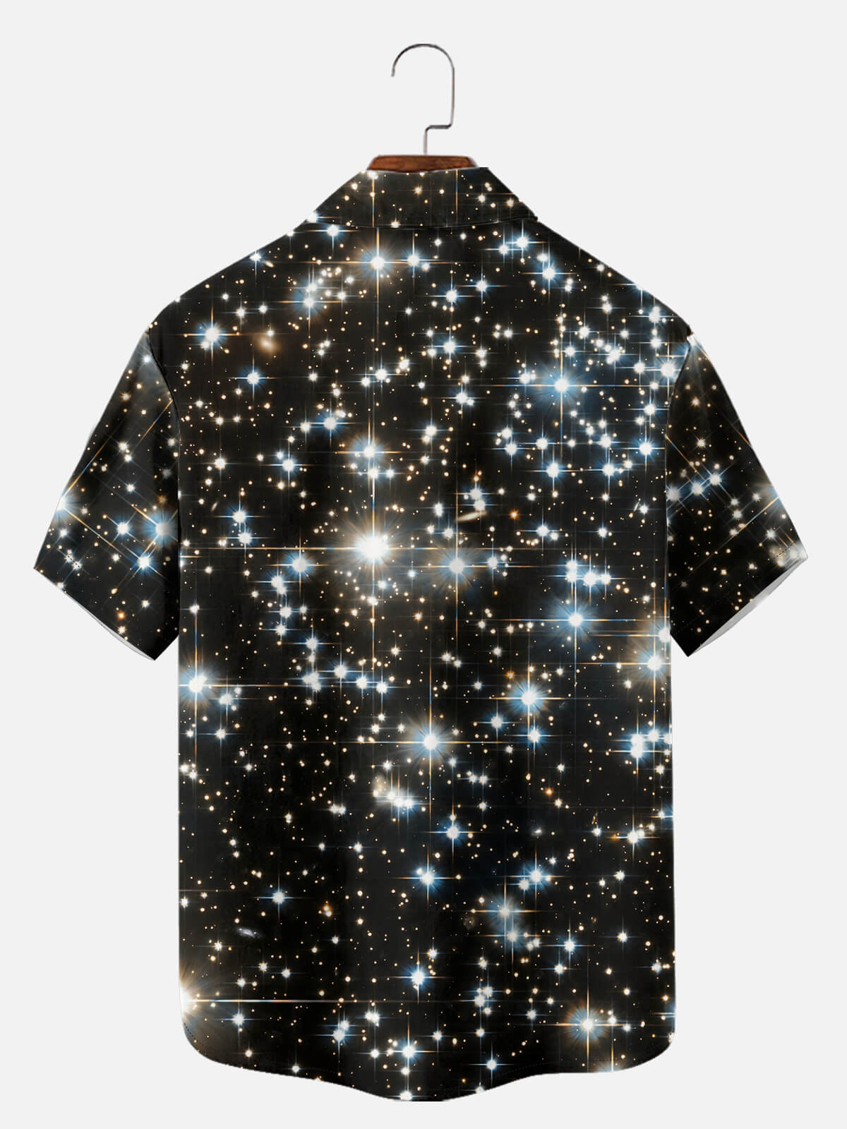 Tall Men's Starfield Night Sky Short Sleeve Shirt Eleven Oasis