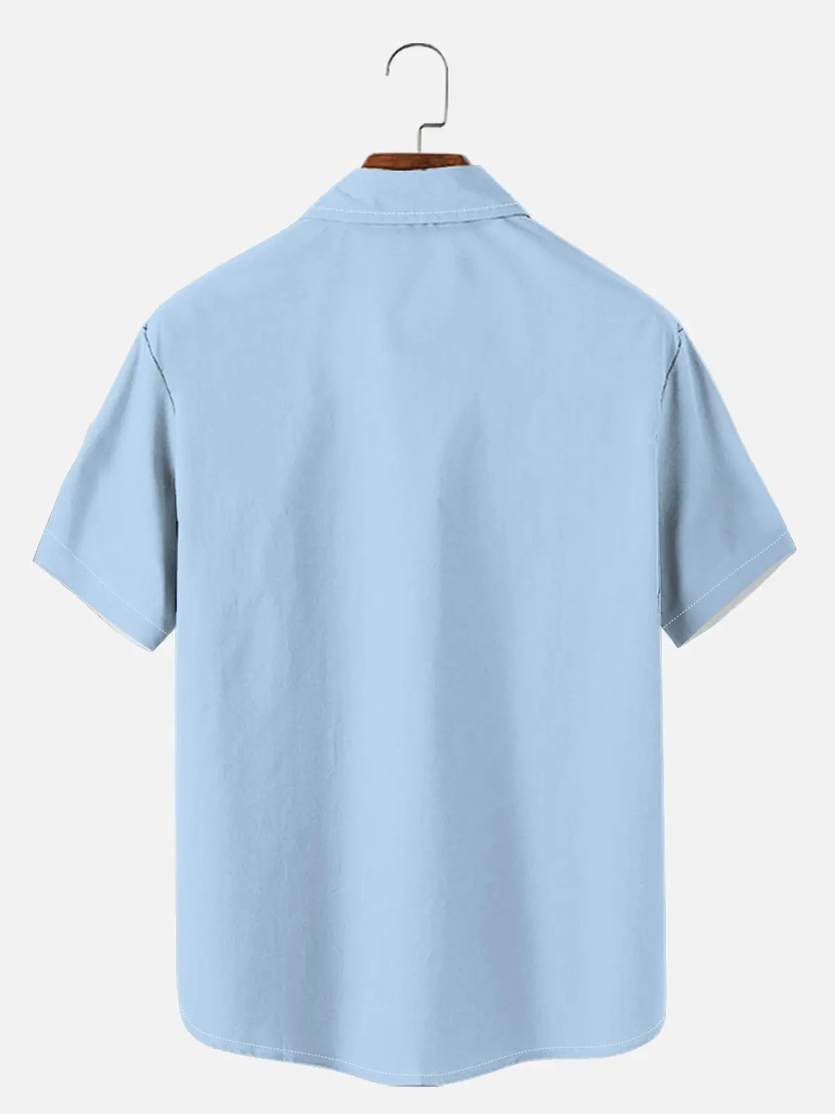 Men's Basic 50s Style Bowling Short Sleeve Shirt ElevenOasis