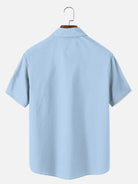 Men's Basic 50s Style Bowling Short Sleeve Shirt ElevenOasis