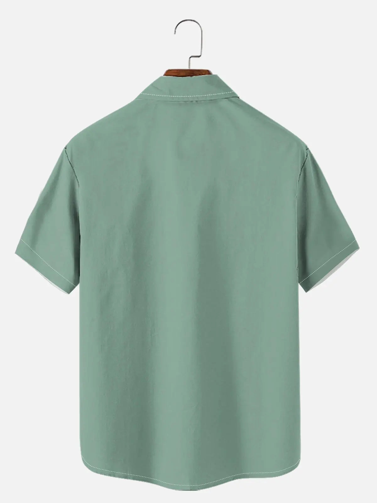 Men's Basic 50s Style Bowling Short Sleeve Shirt ElevenOasis